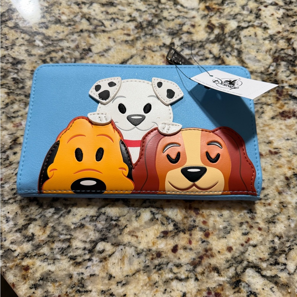 Disney Blue Wallet with Dog Characters